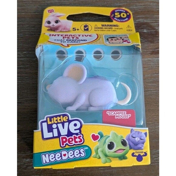 Little Live Pets NeeDees SCAMPEE MOUSE Interactive Pets Collectible Toy (2024) - Picture 1 of 4